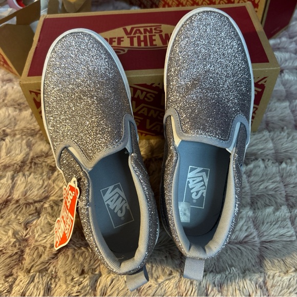 Glitter Vans Shoes Gray For Girls Vans Off The Wall Asher Glitter Girl